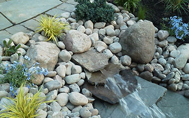Irondequoit Landscape - Hardscaping, stone steps, water feature - Rochester NY