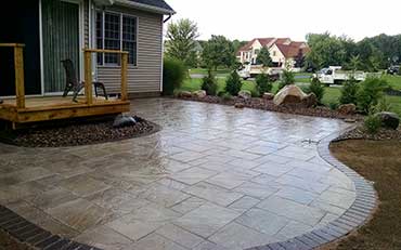 Irondequoit Landscape - Landscaping and paver stone patio - Rochester NY